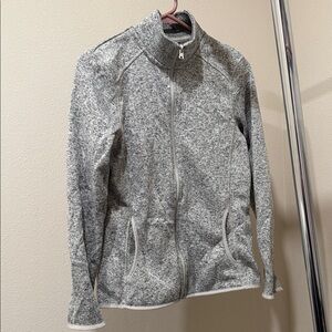 Eddie Bauer Gray Textured Knit Jacket